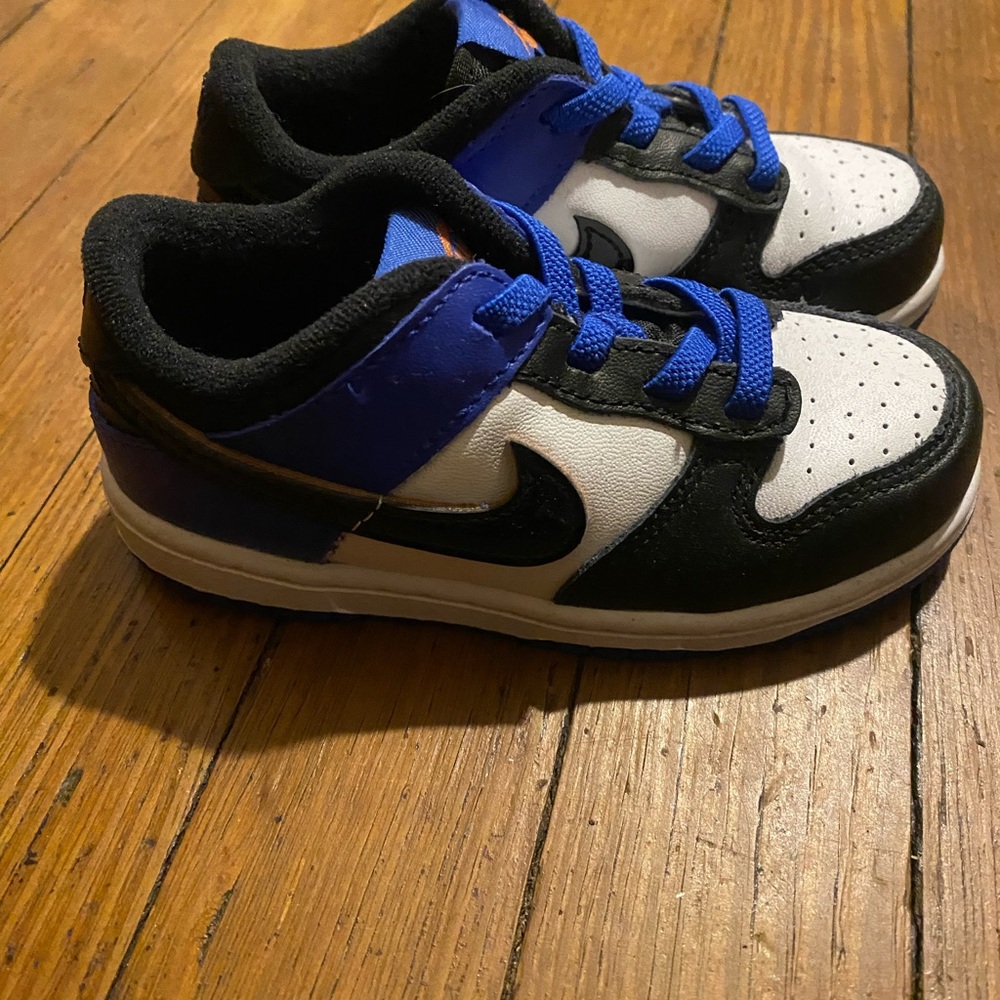Nike Kids Black and Blue Sneakers